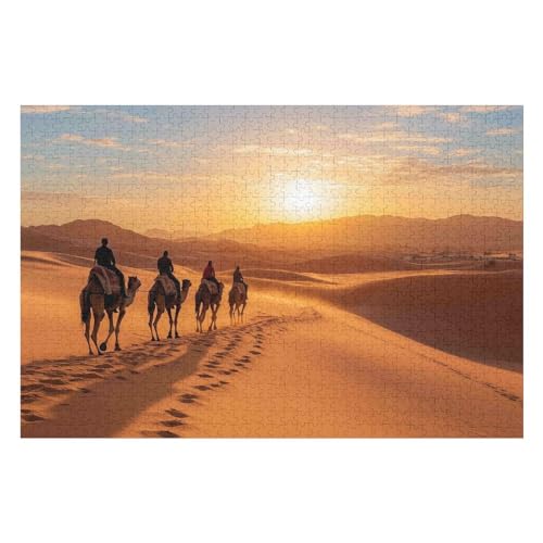 1000-teiliges Puzzle Für Erwachsene, Sahara Desert Anspruchsvolle Rätsel, Kombinierbar, Perfektes Spielzeug, Geschenke 1000 PCS von GDFWB