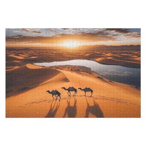 1000-teiliges Puzzle Für Erwachsene, Sahara Desert Anspruchsvolle Rätsel, Kombinierbar, Perfektes Spielzeug, Geschenke 1000 PCS von GDFWB