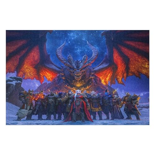 1000-teiliges Puzzle Für Erwachsene, World of Warcraft Anspruchsvolle Rätsel, Kombinierbar, Perfektes Spielzeug, Geschenke 1000 PCS von GDFWB