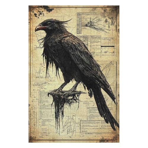 1000-teiliges Puzzle Für Erwachsene Und Jugendliche Devil Bird Poster WeihnachtsCountdownGeschenk Für Puzzle-Liebhaber24Z433c50x70cm von GDFWB