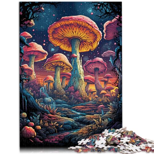 1000-teiliges Puzzle für Erwachsene, „Die farbenfrohe Psychedelia des Pilzplaneten“, für Erwachsene und Kinder ab 12 Jahren, Holzpuzzle, pädagogisches Spiel, herausforderndes Spielzeug,75 * 50cm von GDFWB