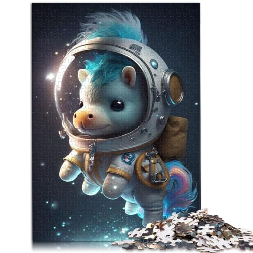 1000-teiliges Puzzle für Erwachsene, Puzzle-Geschenke, Astronaut, Weltraum-Pony, Pferd, für Erwachsene und Kinder ab 12 Jahren, Holzpuzzle für Erwachsene, tolle Geschenke für Weihnachten,75 * 50cm von GDFWB