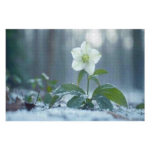 2000 Teile Puzzle - Winter White Flowers Puzzles Für Erwachsene Und Kinder, Einzigartige Formen, Erwachsene Und Kinder 2000 PCS70*100cm von GDFWB