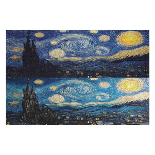 2000-teiliges Kunstpuzzle Für Erwachsene Mit Schwieriger Herausforderung Starry Night Puzzle 2000 PCS von GDFWB