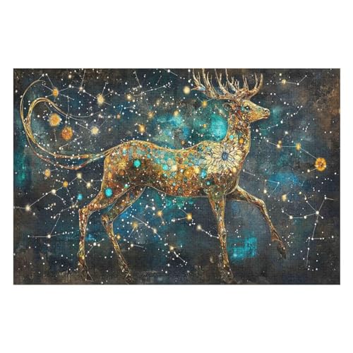 2000-teiliges Puzzle Für Erwachsene, Constellation Deer Anspruchsvolle Rätsel, Kombinierbar, Perfektes Spielzeug, Geschenke 2000 PCS70*100cm von GDFWB