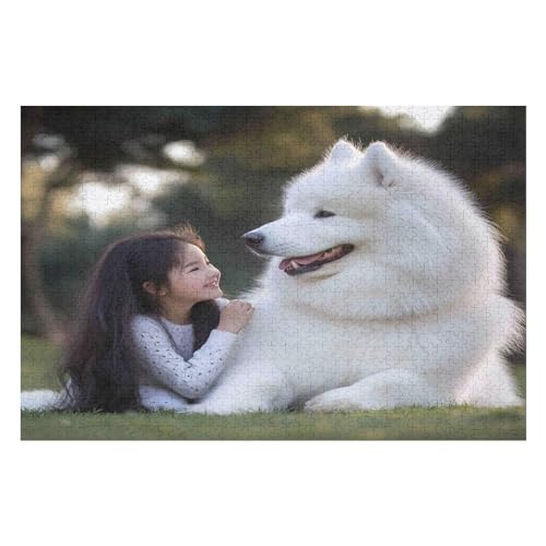 2000-teiliges Puzzle Für Erwachsene, Dog Samoyed Die Lebendigen Details Sind Herausfordernd Und Jedes Teil, Perfekt Für Puzzle-Liebhaber Macht 2000 PCS 70 * 1000cm von GDFWB