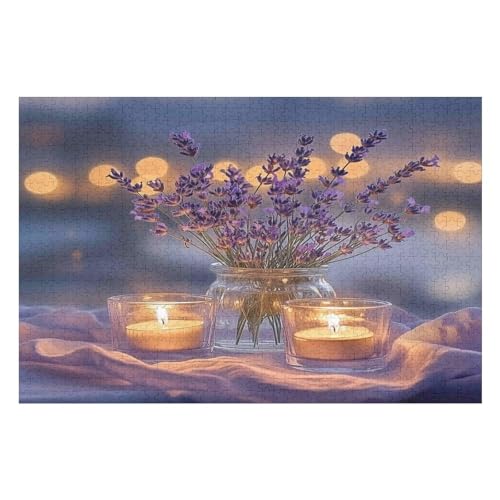 2000-teiliges Puzzle Für Erwachsene, Lavender Aromatherapy Anspruchsvolle Rätsel, Kombinierbar, Perfektes Spielzeug, Geschenke 2000 PCS70*100cm von GDFWB