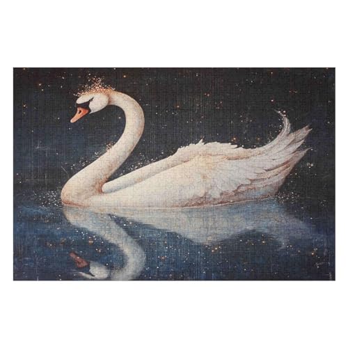 2000-teiliges Puzzle Für Erwachsene, Swan Anspruchsvolle Rätsel, Kombinierbar, Perfektes Spielzeug, Geschenke 2000 PCS 70 * 100cm von GDFWB