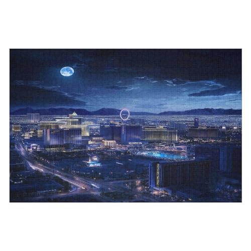 2000-teiliges Puzzle Für Erwachsene Und Jugendliche, Las Vegas Poster Weihnachts-Countdown-Geschenk Für Puzzle-Liebhaber 2000 PCS—70 * 100cm von GDFWB