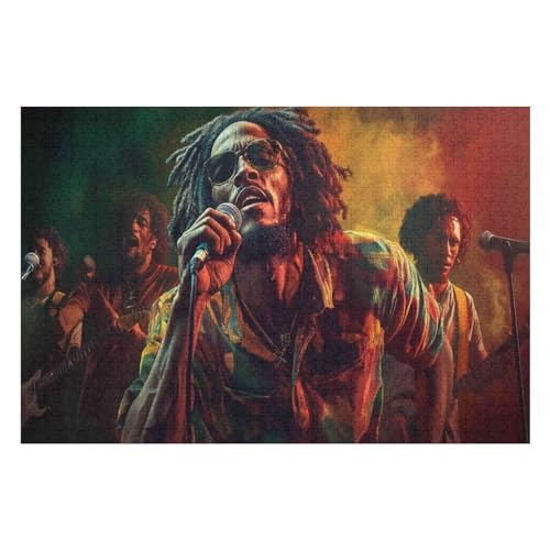 2000-teiliges Puzzle Für Erwachsene Und Jugendliche, Reggae Bob Marley Poster Weihnachts-Countdown-Geschenk Für Puzzle-Liebhaber 2000 PCS von GDFWB