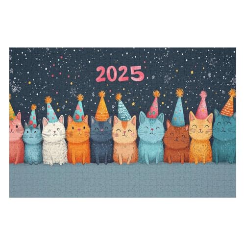 2025 New Year Cat Puzzles Für Erwachsene Kinder - Familienspaß 2000pian Puzzles Für Erwachsene Teenager DIY Home Entertainment Spielzeug 2000 PCS70*100cm von GDFWB