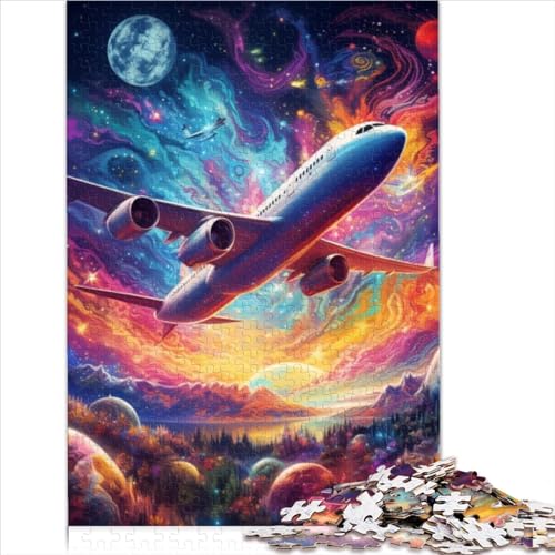 300 Piece Puzzle for Adults and Children, Colour Art Plane Puzzle for Children, Wooden Puzzle for Adults, Gifts 38 * 26cmD8T424K von GDFWB