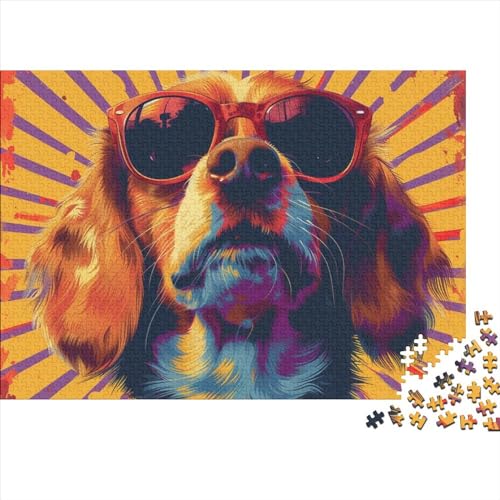 300-teiliges Puzzle „Charlemagne Beagle Dog“ für Erwachsene, Charles Spaniel, 300 Puzzles, Fix-Puzzle für Erwachsene, Geschenk, 300 Teile, 38 x 26 cm von GDFWB