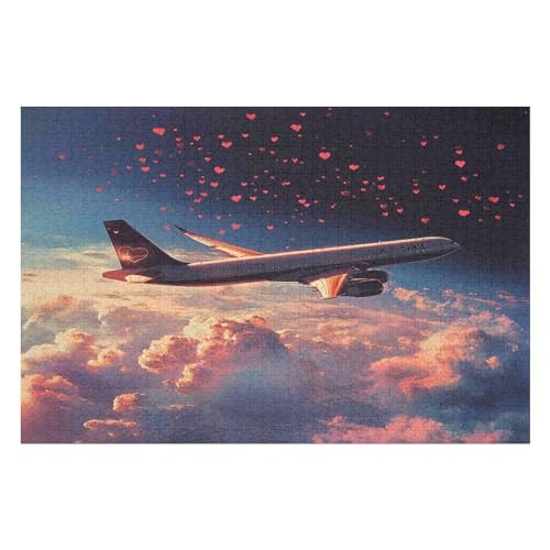 300-teiliges Puzzle Für Erwachsene Und Jugendliche, Airplane Poster Weihnachts-Countdown-Geschenk Für Puzzle-Liebhaber 300 PCS 38 * 26cm von GDFWB