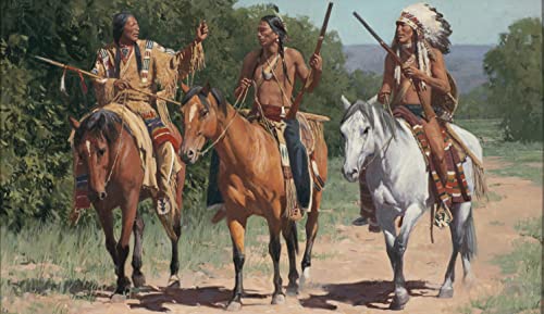 3D Classic Puzzle 1000 Pieces Native American Indian Horse Personalised Puzzle 75 * 50cm von GDFWB