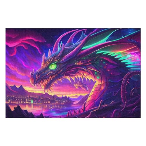 3D Dazzling Seven-Colour Explosion Kunststil-Puzzle, Umweltfreundlich, 1000 Teile, Satinierte Oberfläche, Lustige Puzzle-Herausforderung Für Erwachsene Und Familien 1000 PCS 26 * 38cm von GDFWB