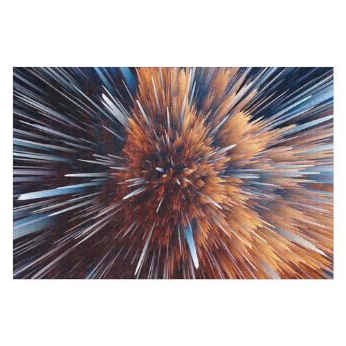 3D Dazzling Seven-Colour Explosion Poster – Fortgeschrittenes 2000-teiliges Puzzle Für Erwachsene 2000 PCS 70 * 100cm von GDFWB