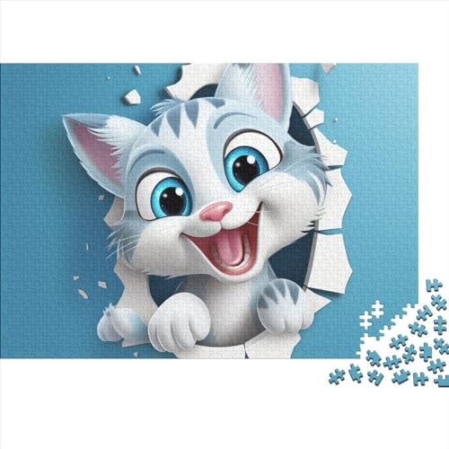 3D-Ragdoll-Puzzle, 1000 Teile, für Erwachsene, Tiere, 1000 Klassische Puzzles, kreative Unterhaltung, 1000 Teile, 75 x 50 cm von GDFWB