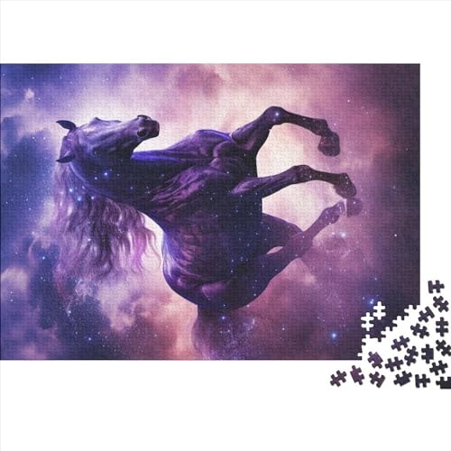 500 Piece Puzzle for Adults and Teenagers, Gaming Puzzles, Galaxy Purple Horse Puzzle, Educational Games 52 * 38cmD8T425K von GDFWB