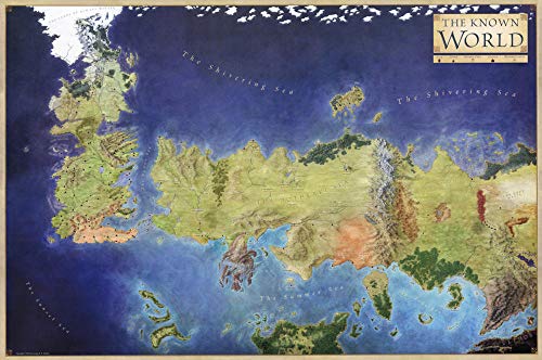 500-teiliges Holzpuzzle, Westeros-Karte, kreatives, schwieriges Puzzle, pädagogisches Spielzeug zum Stressabbau für Erwachsene und Kinder, Heimdekorationsgeschenk, 52 x 38 cm von GDFWB