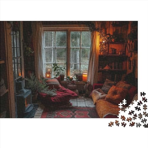 A Warm Home Puzzle 300 Teile für Erwachsene Puzzle 300 Teile Schwieriges Unmögliches Puzzle Herausforderndes Spiel Heimdekoration Puzzle 300 Teile 38 * 26 cm von GDFWB