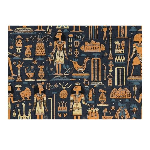 Ägypten-Skulpturen-Puzzles für Erwachsene, 1000 Teile – Kinder-Puzzle aus Holz – recyceltes Brett-Bilderpuzzle – Präzisionsschnitt, 1000-teiliges Puzzle, 75 x 50 cm, 481g508 von GDFWB