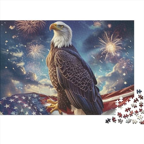 Adler, 300-teiliges Puzzle für Erwachsene, Cartoon-Stil, Vögel, 300 Moderne DIY-Puzzles für Erwachsene, Geschenk, 300 Teile, 38 x 26 cm von GDFWB