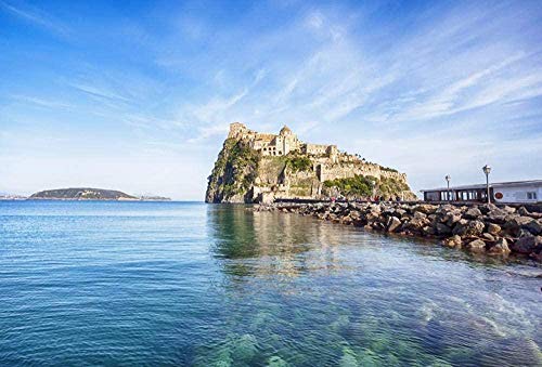 Aragonesische Burg, Küstenstadt Ischia, Neapel, Italien, Puzzle, 1000 Teile, 75 x 50 cm von GDFWB