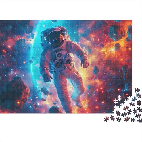 Astronauten-Puzzle 300 Teile für Erwachsene, Puzzle „Weltraumwelten“, 300 Teile, schwieriges, unmögliches Puzzle, anspruchsvolles Spiel, Familienaktivitätspuzzle, 300 Teile, 38 x 26 cm von GDFWB