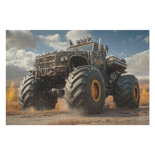 Big Truck Puzzle, Lustige Aktivität Für Die Ganze Familie, Langlebiger Karton, 1000 Teile, 1000 PCS-26 * 38cm von GDFWB