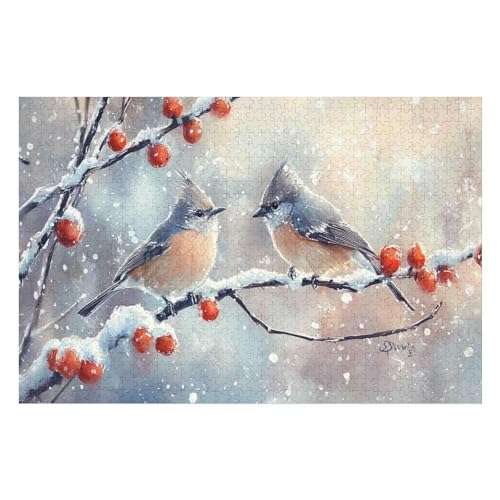 Bird Kunststil-Puzzle, Umweltfreundlich, 1000 Teile, Satinierte Oberfläche, Lustige Puzzle-Herausforderung Für Erwachsene Und Familien 1000 PCS-50 * 75cm von GDFWB