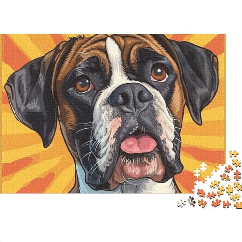 Britische Bulldogge, 1000 Teile, für Erwachsene, Bulldogge, 1000 Puzzles, Fix-Puzzle für Erwachsene, Geschenk, 1000 Teile, 75 x 50 cm von GDFWB