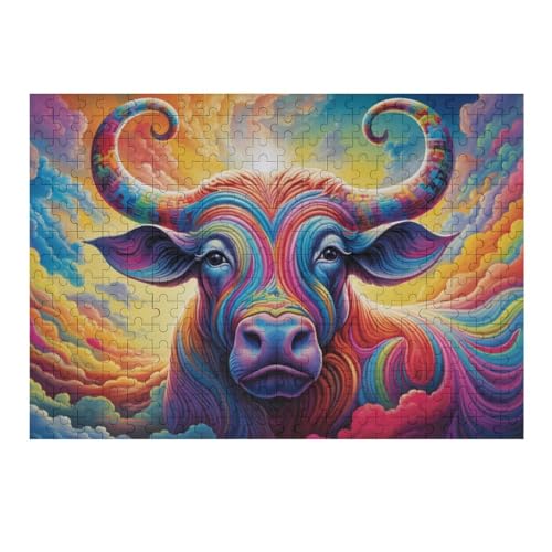 Buffalo Wooden Jigsaw Puzzles 1000 Piece Puzzle for Adults. Challenging to Complete But Fun and Humorous Jigsaws 75 * 50cm382g409 von GDFWB