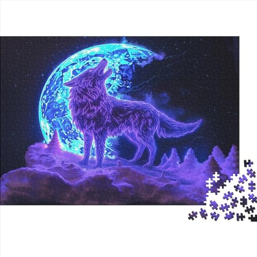 Bunter Wolf 1000 Teile Puzzle, Puzzles Für Erwachsene, 1000 Teile Puzzlespiel Für Jugendliche & Erwachsene Puzzlespiel Puzzel 1000pcs 75 * 50cm von GDFWB