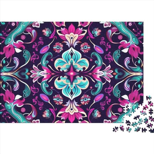 Buntes Blumen-Diagramm-Puzzle, 1000 Teile für Erwachsene, Polygonale Blume, 1000 Bunte Puzzles, kreative Unterhaltung, 1000 Teile, 75 x 50 cm von GDFWB