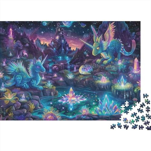 Buntes Einhorn-Puzzle, 300-teiliges Puzzle für Erwachsene, 300-teiliges unmögliches Puzzle, 300 Puzzles für Erwachsene und Kinder ab 12 Jahren, 300 Teile, 38 x 26 cm, 129 g 156 von GDFWB