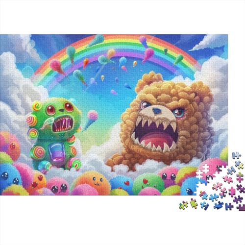 Cartoon-Bär-Puzzle, 1000 Teile, Puzzle für Erwachsene, 1000 Teile, unmöglich, 1000 Puzzles für Erwachsene und Kinder ab 12 Jahren, 1000 Teile, 75 x 50 cm, 123 g 150 von GDFWB