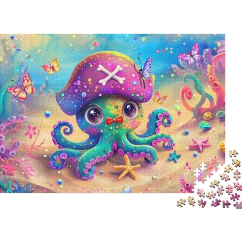 Cartoon Octopus Puzzle für Erwachsene, 1000 Teile, 1000 Teile, einzigartige Heimdekoration und Geschenke, 1000 Puzzles für Erwachsene und Kinder ab 12 Jahren, 1000 Teile, 75 x 50 cm, 113g140 von GDFWB