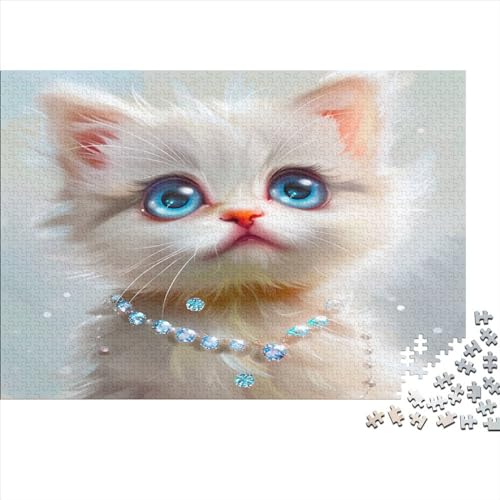 Cat 500 Piece Jigsaw Puzzles for Adults 500 Pieces Puzzle Persian Cat Gifts Home Decoration Educational Games Premium Multicolor Impossible 500pcs （52 * 38cm） von GDFWB