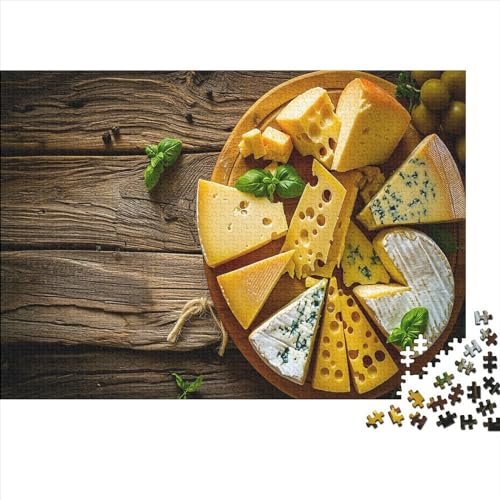 Cheese Jigsaw Puzzles 300 Pieces Various Cheeses Home Decoration Puzzle Educational Games Premium Puzzle DIY Puzzle Toys Impossible Puzzles Games Gift 300pcs 38 * 26cm von GDFWB