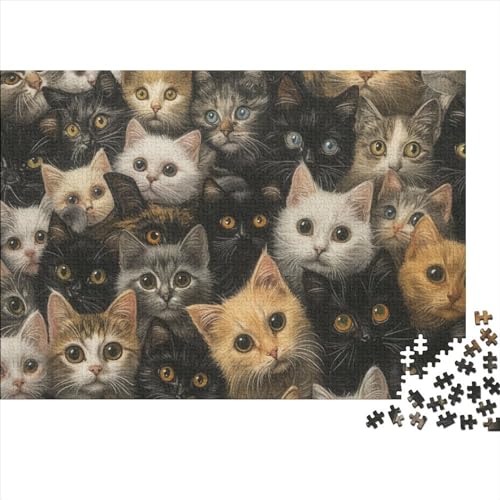 Chinesische Hirtenkatze, 1000-teiliges Puzzle für Erwachsene, niedliche Katzentiere, 1000 Puzzles, modernes DIY-Familienspiel, 1000 Teile, 75 x 50 cm von GDFWB