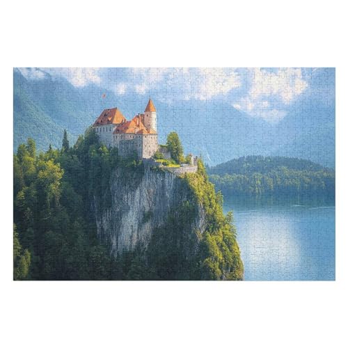 Cliff House Kunststil-Puzzle, Umweltfreundlich, 1000 Teile, Satinierte Oberfläche, Lustige Puzzle-Herausforderung Für Erwachsene Und Familien 1000 PCS-50 * 75cm von GDFWB