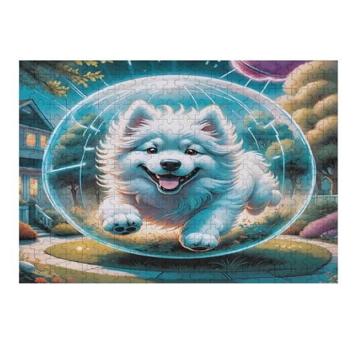 Cute Dog Puzzle Jigsaw Adults and Teenagers 1000 Pieces Wooden Jigsaw Educational Game Toy Family Decoration 75 * 50cm308g335 von GDFWB