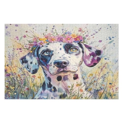 Dalmatian Kunststil-Puzzle, Umweltfreundlich, 1000 Teile, Satinierte Oberfläche, Lustige Puzzle-Herausforderung Für Erwachsene Und Familien 1000 PCS 50 * 70cm von GDFWB