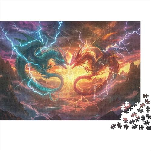 Dragon 1000 Piece Jigsaw Puzzles for Adults Jigsaw Puzzles 1000 Pieces Unique Home Decor and Gifts 1000 Piece Jigsaw Puzzles Toys & Games 1000pcs 75 * 50cm von GDFWB