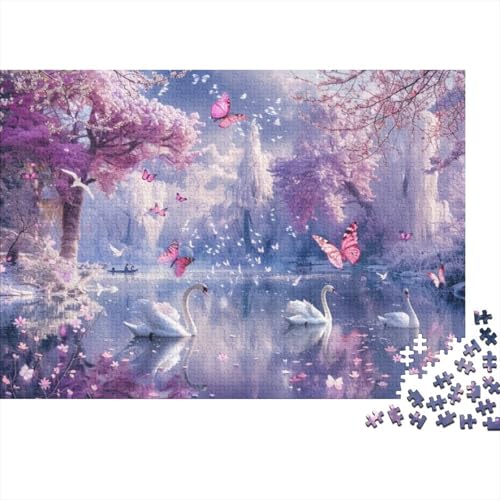 Elegant Swan 1000 Teile Puzzle für Erwachsene, 1000 Teile, unmöglich, 1000 Puzzles für Erwachsene und Kinder ab 12 Jahren, 1000 Teile, 75 x 50 cm, 168g195 von GDFWB