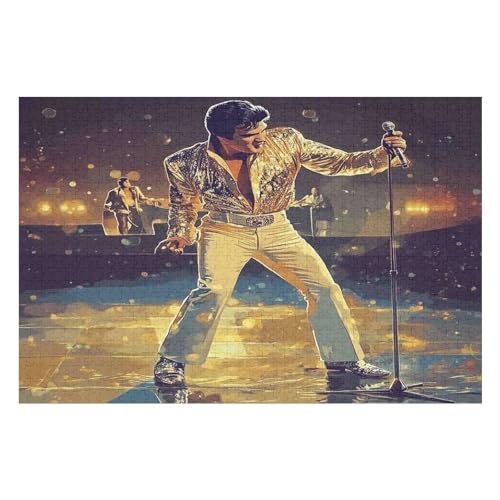 Elvis Presley Poster – Fortgeschrittenes 2000-teiliges Puzzle Für Erwachsene 2000 PCS—70 * 100cm von GDFWB