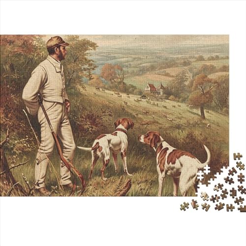 Englischer Springer-Spaniel, 1000-teiliges Puzzle für Erwachsene, englischer Springer-Spamel-Haustier-Hund, 1000 Klassische Puzzles, kreative Unterhaltung, 1000 Teile, 75 x 50 cm von GDFWB