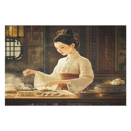 Erwachsenenpuzzle, 1000 Teile, Chinese Cuisine Kunsträtsel, Gemälde, Anspruchsvolle Rätsel 1000 PCS—75 * 50cm von GDFWB