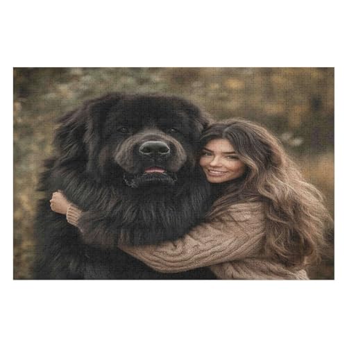 Erwachsenenpuzzle, 1000 Teile, Dog Tibetan Mastiff Kunsträtsel, Gemälde, Anspruchsvolle Rätsel 1000 PCS 75 * 50cm von GDFWB